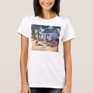 T-shirt Pouco Karoo branco África do Sul da casa