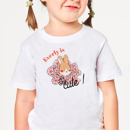 T-shirt pour les touts petits dessin lapin mignon 