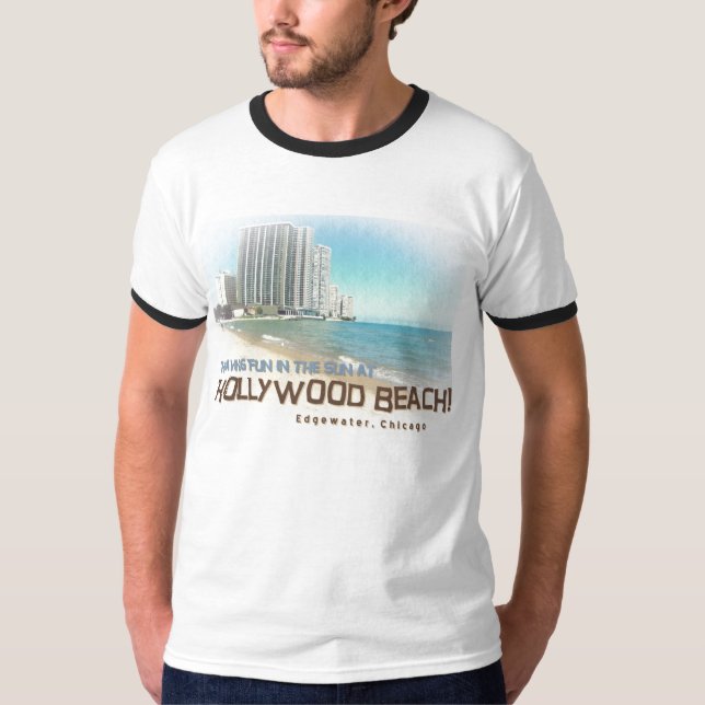 T-shirt Praia de Hollywood (Frente)