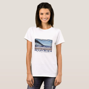 T-shirt Praia do oceano, San Diego, Califórnia
