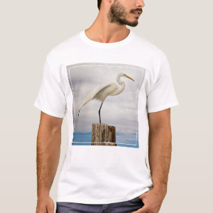 T-shirt Praia talentoso do Egret   Fort Myers, Florida
