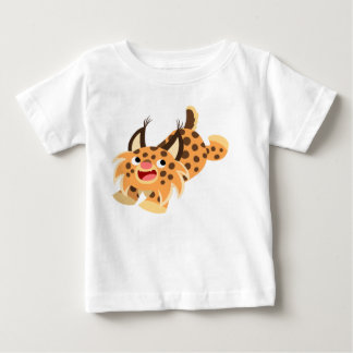 T-shirt Prankish bonito do bebê do lince dos