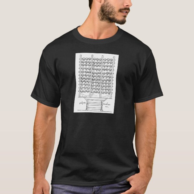 T-shirt Prateleira de crânios Tzompantli Asteca Codex Dura (Frente)