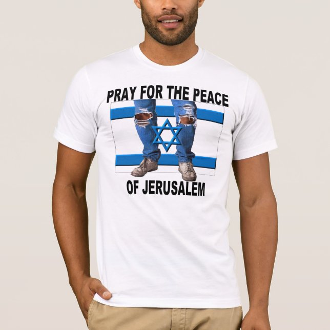 T-shirt Pray para a paz de Jerusalem (Frente)