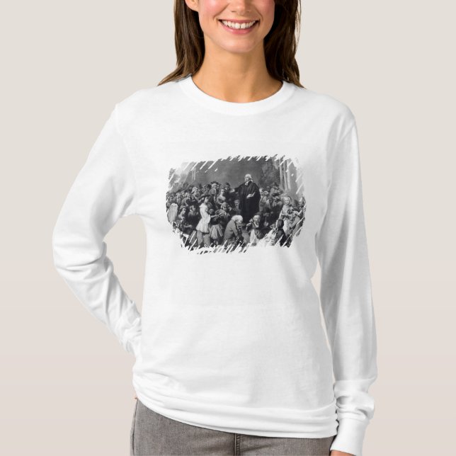 T-shirt Preaching de John Wesley (Frente)