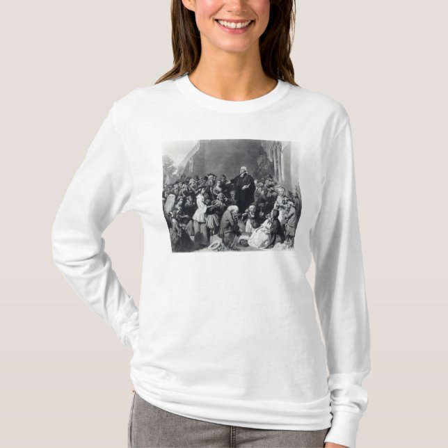 T-shirt Preaching de John Wesley (Frente)
