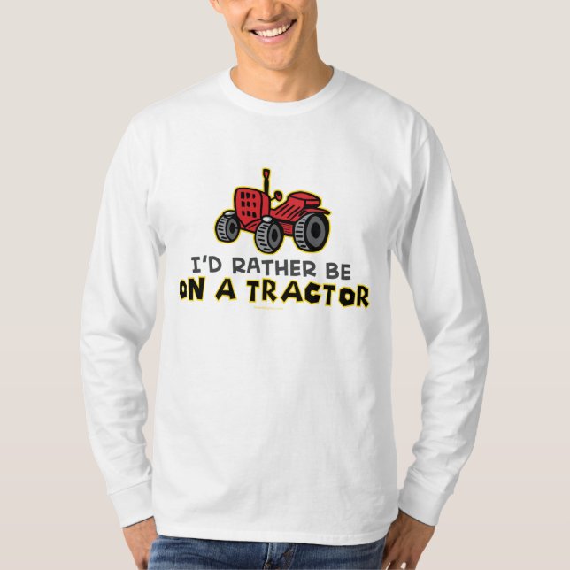 T-shirt Preferencialmentes Em Um Trator (Frente)