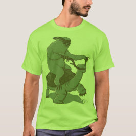 T-shirt Preguiça que monta uma tartaruga