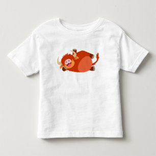 T-shirt preguiçoso bonito das crianças da vaca d