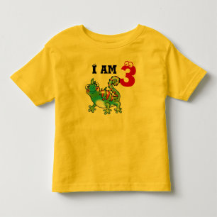 T-shirt presente de aniversário de 3 anos (lagarto engraça