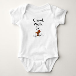 T-shirt Presente de Recém-Nascido para Esqui, Esquiador de