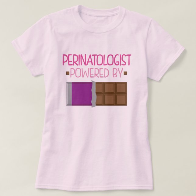 T-shirt Presente do chocolate do Perinatologist para ela (Frente do Design)
