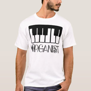 T-shirt Presente do teclado do organista