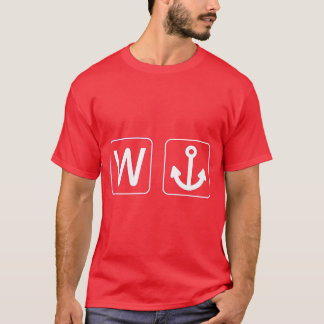 T-shirt Presente engraçado de Wanchor da âncora de W