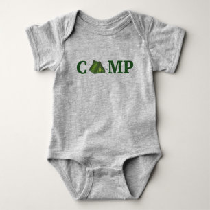 T-shirt Presente no CAMP Green Tent Summer Camping no exte