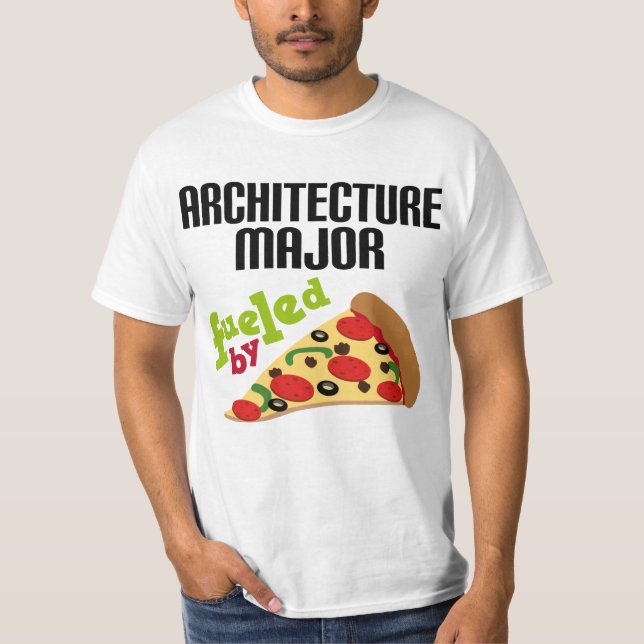 T-shirt Presente principal da arquitetura (pizza) (Frente)