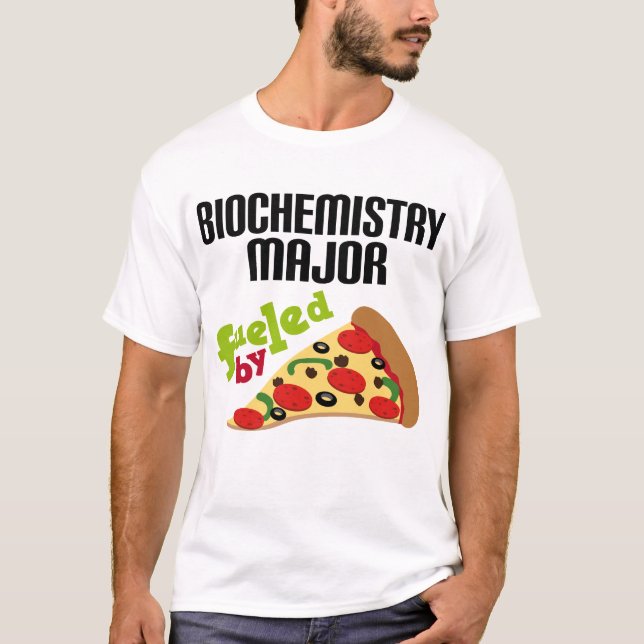 T-shirt Presente principal da bioquímica (pizza) (Frente)