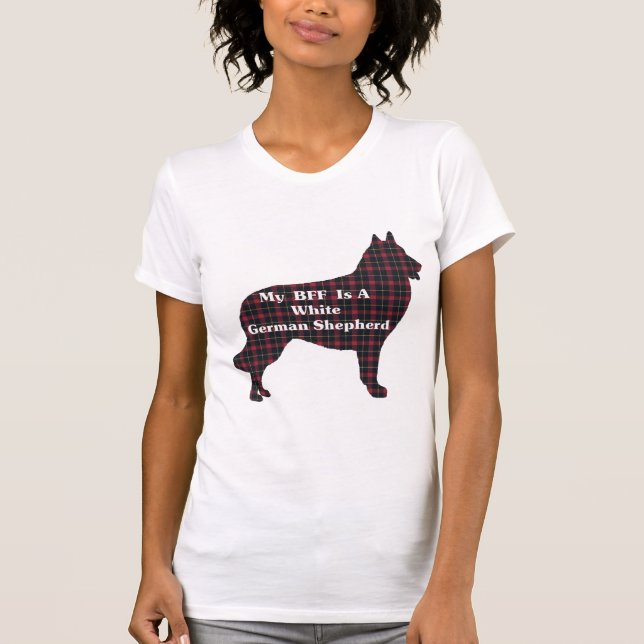 T-shirt Presentes BFF de GERMAN SHEPHERD BRANCO (Frente)
