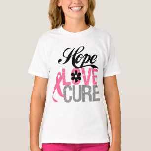 T-shirt Presentes da CURA do AMOR da ESPERANÇA do cancro