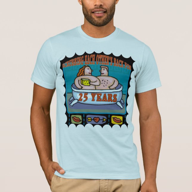 T-shirt Presentes de 25 de Aniversário (Frente)