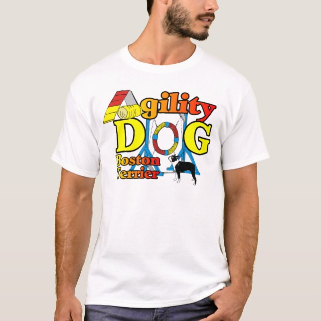 T-shirt Presentes de Agilidade de Boston Terrier (Frente)