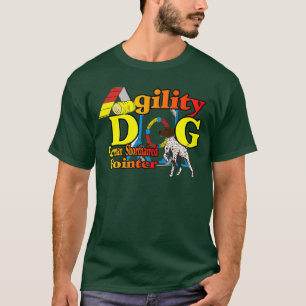 T-shirt Presentes de agilidade de ponteiro em formato curt