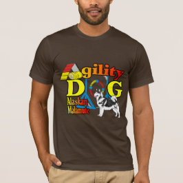 T-shirt Presentes de agilidade no Alaska Malamute