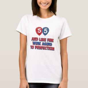 T-shirt Presentes de aniversário das pessoas de 55 anos