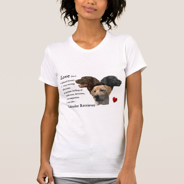 T-shirt Presentes de Arte Labrador Retriever (Frente)