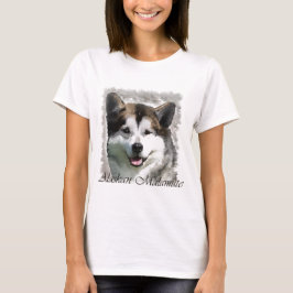 T-shirt Presentes de Arte Malamute no Alasca