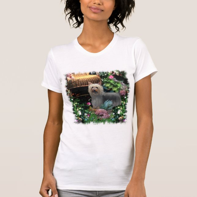 T-shirt Presentes de Arte Silky Terrier (Frente)