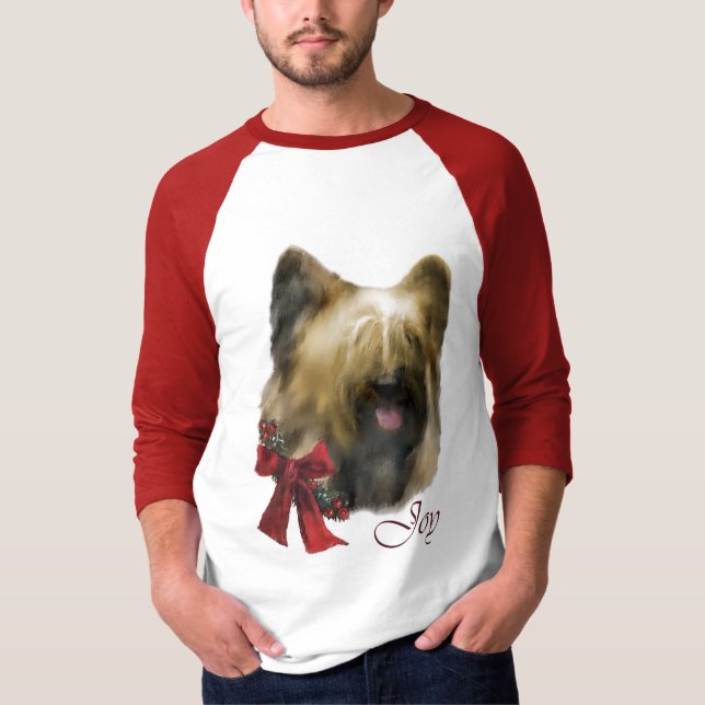 T-shirt Presentes de Natal Briard (Frente)