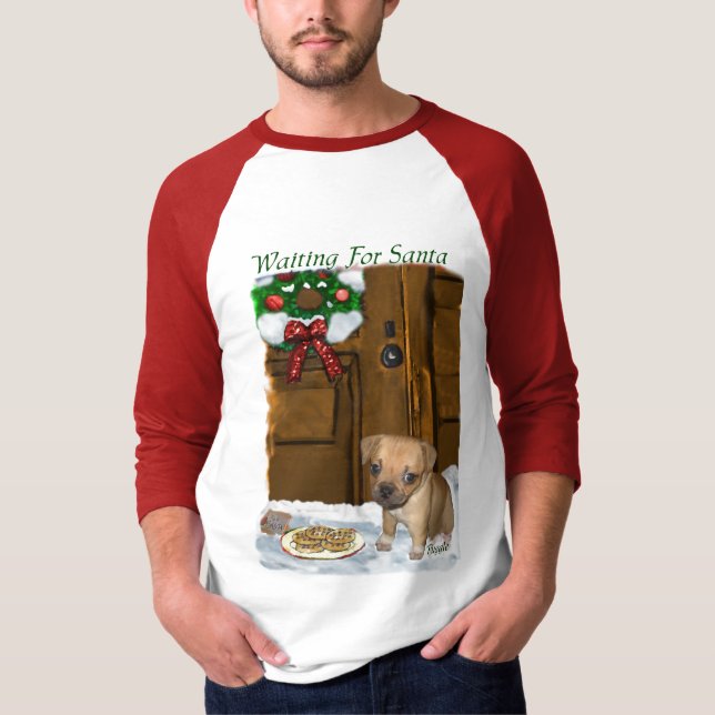 T-shirt Presentes de Natal de Puggle (Frente)