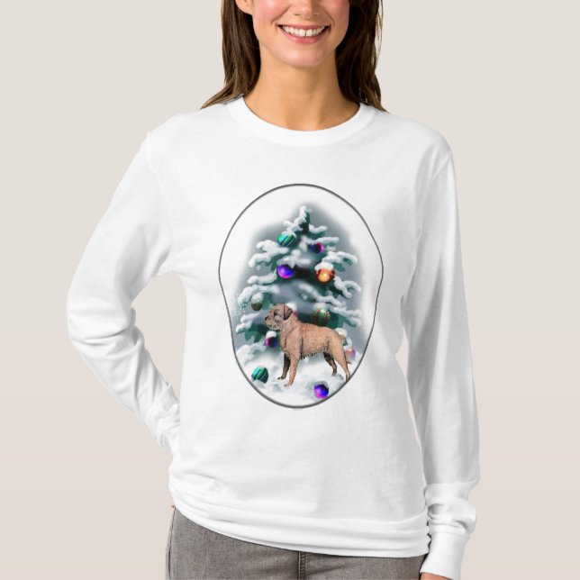 T-shirt Presentes de Natal para Border Terrier (Frente)