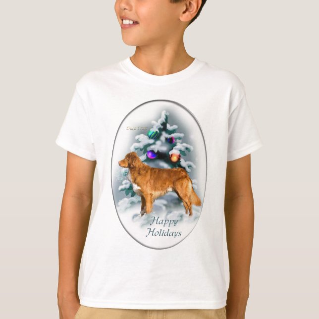 T-shirt Presentes de Natal para o Retriever Duck Tolling d (Frente)