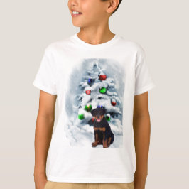 T-shirt Presentes de Natal Rottweiler
