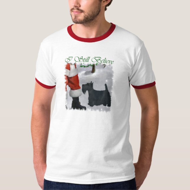 T-shirt Presentes de Natal Terrier escoceses (Frente)