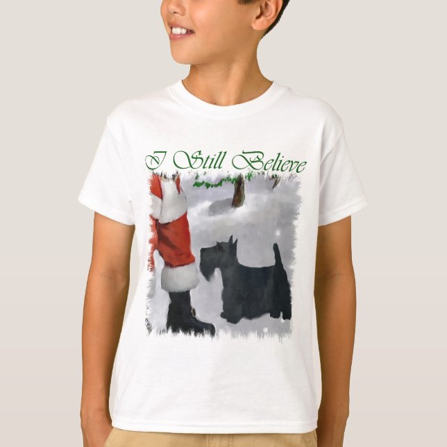 T-shirt Presentes de Natal Terrier escoceses (Frente)