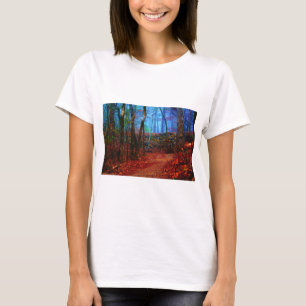 T-shirt Presentes de Roupas de Pintura a Óleo da Floresta 