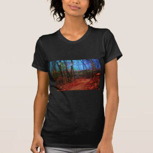 T-shirt Presentes de Roupas de Pintura a Óleo da Floresta 