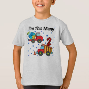 T-shirt Presentes de segundo aniversário para veículos de