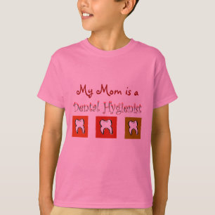 T-shirt Presentes do higienista dental, design de 3 dentes
