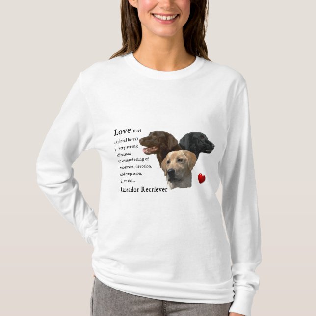 T-shirt Presentes do Labrador Retriever (Frente)