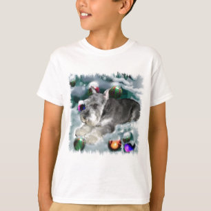 T-shirt Presentes do Natal do Schnauzer diminuto