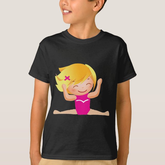 T-shirt Presentes personalizados da menina da ginástica (Frente)