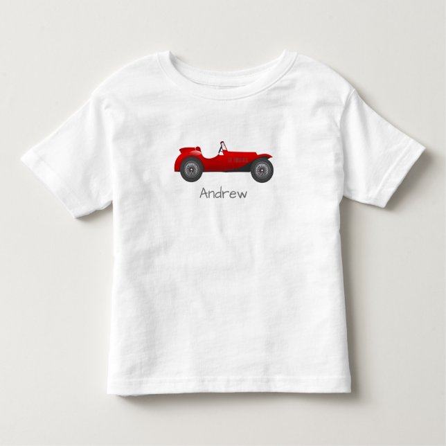 T-shirt Presentes Personalizados de Carro Clássico Vermelh (Frente)