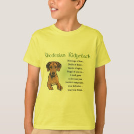 T-shirt Presentes Ridgeback da Rodésia