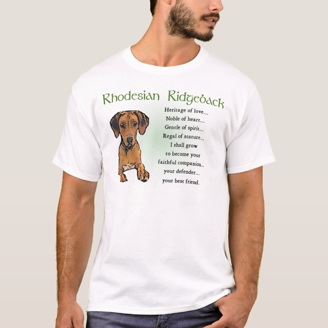 T-shirt Presentes Ridgeback da Rodésia (Frente)