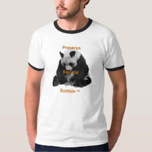 T-shirt Preservar, reciclar, sustentar a árvore masculina