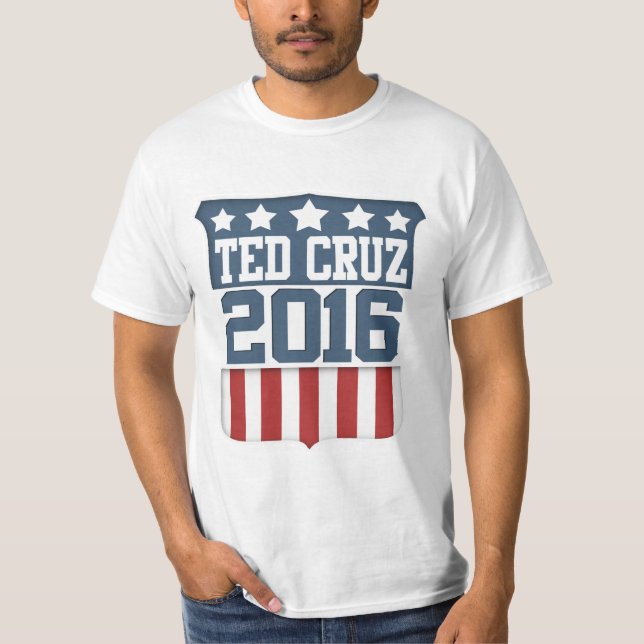 T-shirt Presidente 2016 protetor de Ted Cruz (Frente)